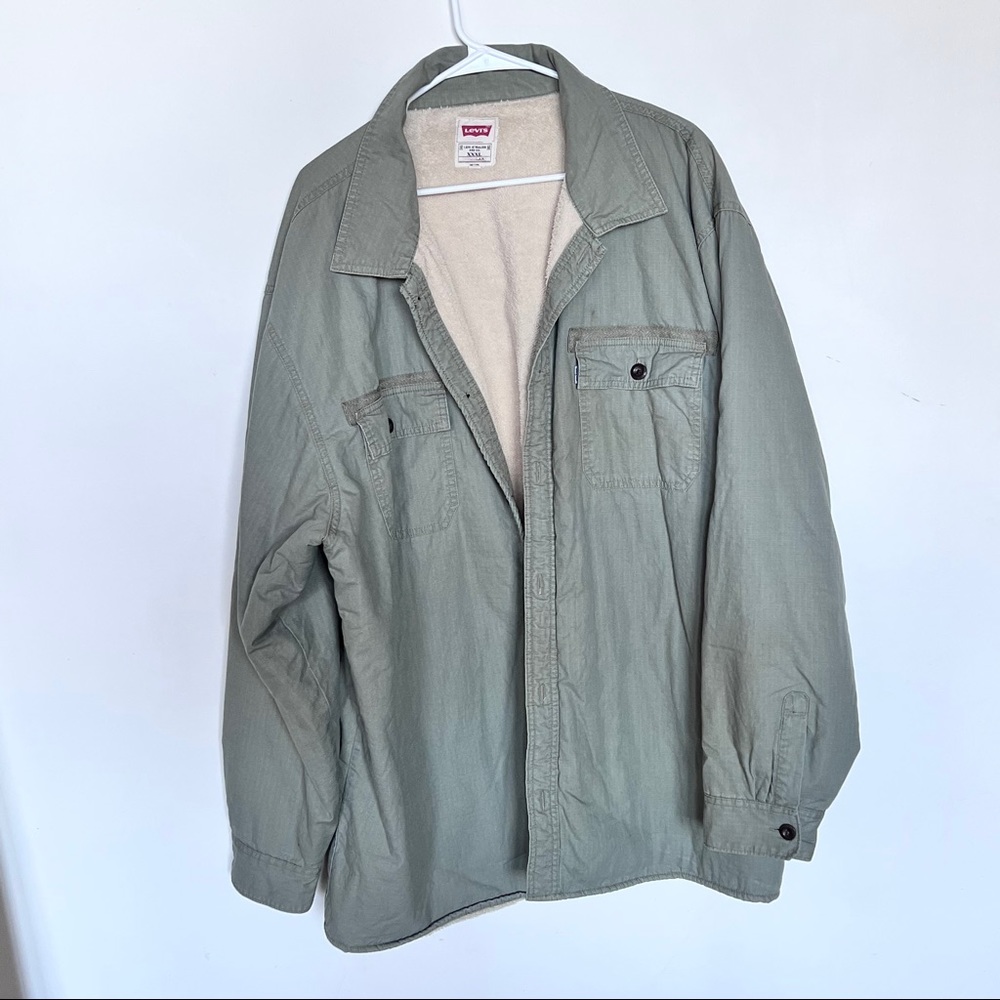 Levi’s Fleece Lined Trucker Jacket - Army Green - XXXL - EUC